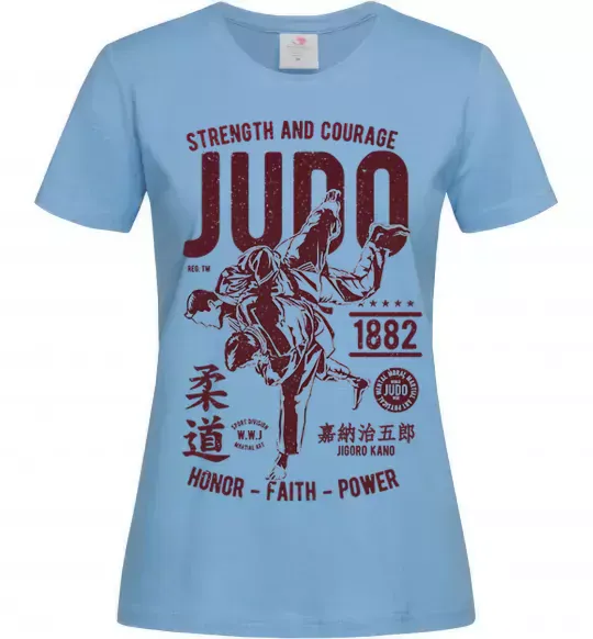 Жіноча футболка Judo Блакитний фото