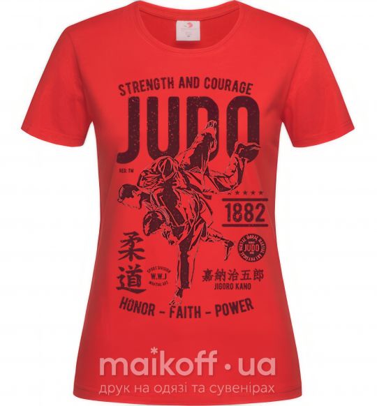 Женская футболка Judo Красный фото