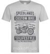 Мужская футболка Speedlands Custom Bike Серый фото