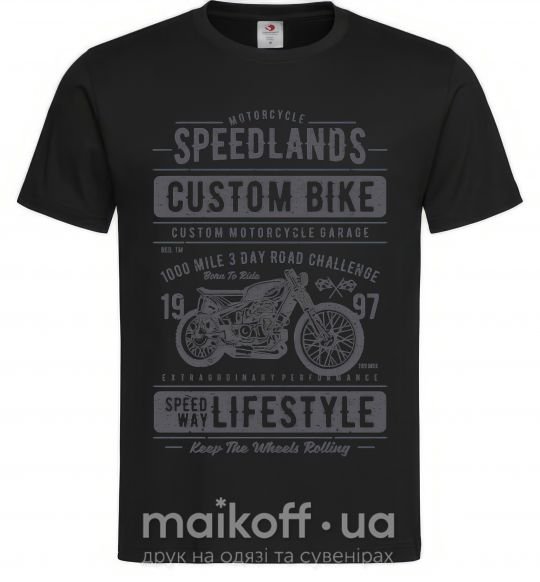 Мужская футболка Speedlands Custom Bike Черный фото