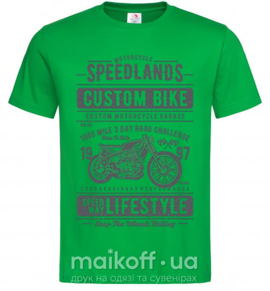 Мужская футболка Speedlands Custom Bike Зеленый фото