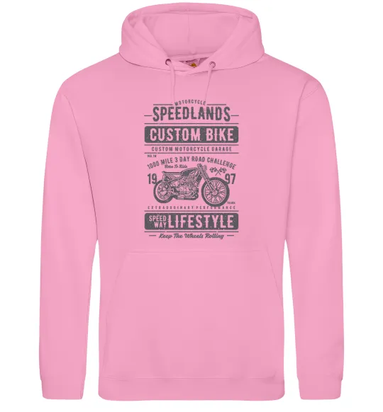 Чоловіча толстовка (худі) Speedlands Custom Bike Рожевий фото