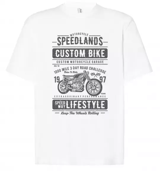Футболка Оверсайз Speedlands Custom Bike Белый фото