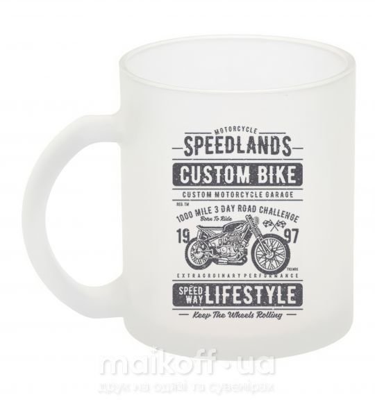 Чашка стеклянная Speedlands Custom Bike Фроузен фото