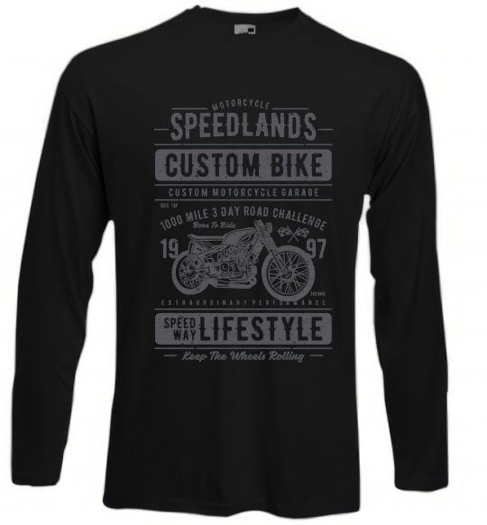 Лонгслів Speedlands Custom Bike Чорний фото