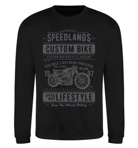 Світшот Speedlands Custom Bike Чорний фото