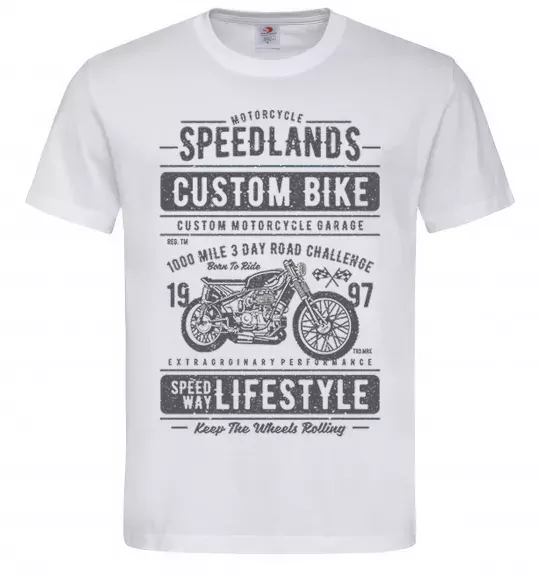 Чоловіча футболка Speedlands Custom Bike Білий фото
