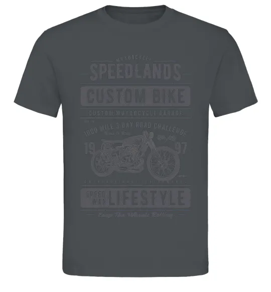 Чоловіча футболка Speedlands Custom Bike Графіт фото