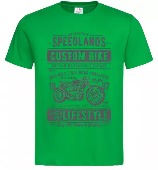 Чоловіча футболка Speedlands Custom Bike Зелений фото