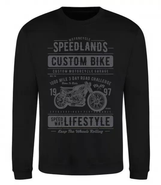 Світшот Speedlands Custom Bike Чорний фото