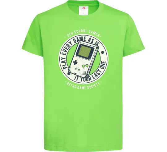 Дитяча футболка Last Game Лаймовий фото