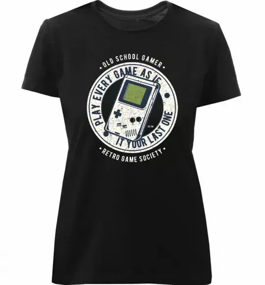 Жіноча преміум футболка Last Game Чорний фото