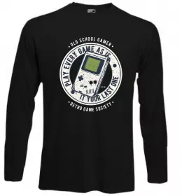 Лонгслів Vintage GAME OVER Чорний фото