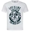 Чоловіча футболка Life Is Like Soccer Білий Чоловіча футболка Life Is Like Soccer Білий фото