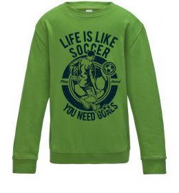 Дитячий світшот Life Is Like Soccer Дитячий світшот Life Is Like Soccer