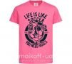 Дитяча футболка Life Is Like Soccer Яскраво-рожевий фото