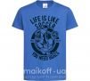 Дитяча футболка Life Is Like Soccer Яскраво-синій фото