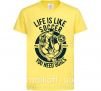 Детская футболка Life Is Like Soccer Лимонный фото