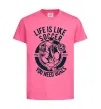 Детская футболка Life Is Like Soccer Ярко-розовый фото