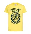 Детская футболка Life Is Like Soccer Лимонный фото