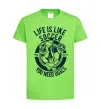 Детская футболка Life Is Like Soccer Лаймовый фото