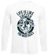 Лонгслив Life Is Like Soccer Белый фото