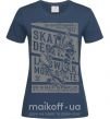 Жіноча футболка Live To Skate Темно-синій фото