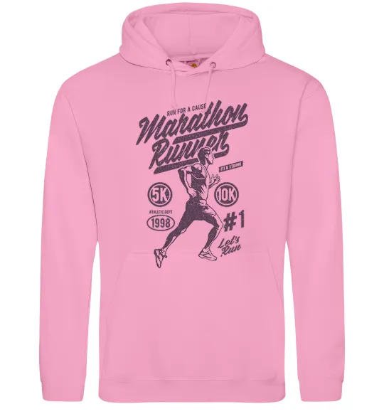 Мужская толстовка (худи) Marathon Runner Розовый фото