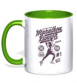 Чашка з кольоровою ручкою Marathon Runner