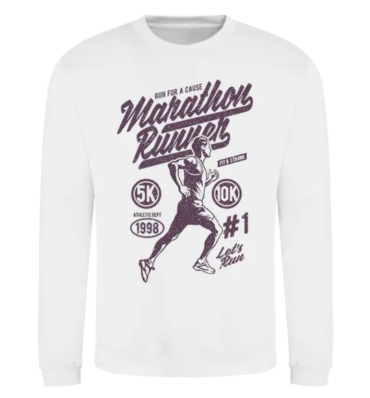 Свитшот Marathon Runner Белый фото