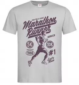 Чоловіча футболка Marathon Runner Сірий фото