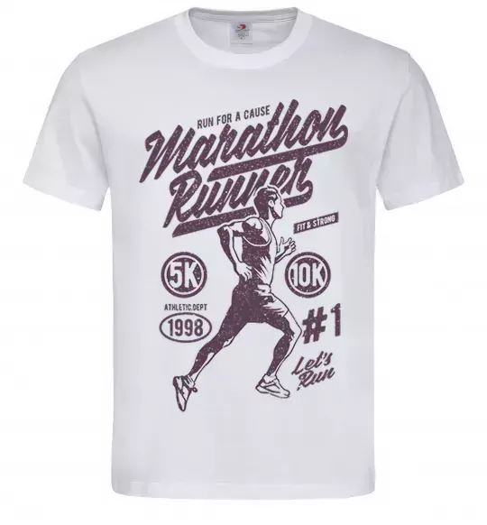 Чоловіча футболка Marathon Runner Білий фото