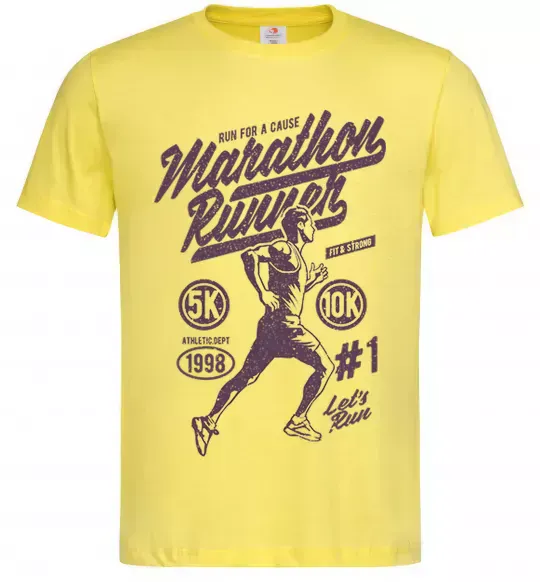 Чоловіча футболка Marathon Runner Лимонний фото