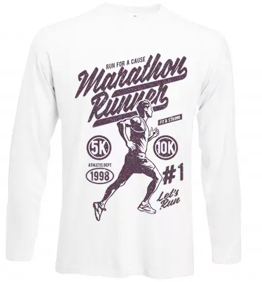 Лонгслив Marathon Runner Белый фото
