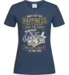 Женская футболка Money Can't Buy Happiness Темно-синий фото
