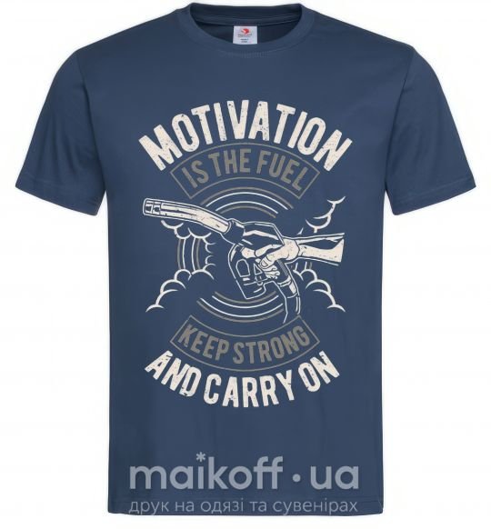 Мужская футболка Motivation Is The Fuel Темно-синий фото
