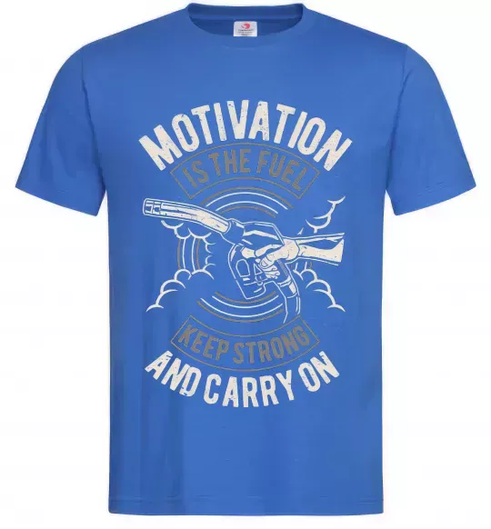 Чоловіча футболка Motivation Is The Fuel Яскраво-синій фото