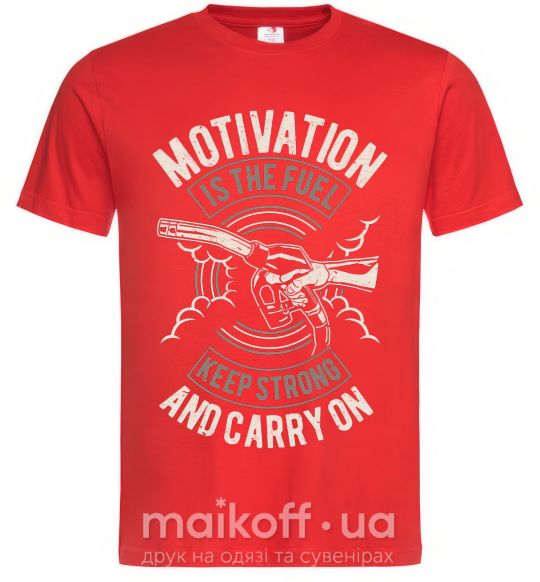 Мужская футболка Motivation Is The Fuel Красный фото