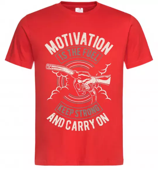 Чоловіча футболка Motivation Is The Fuel Червоний фото