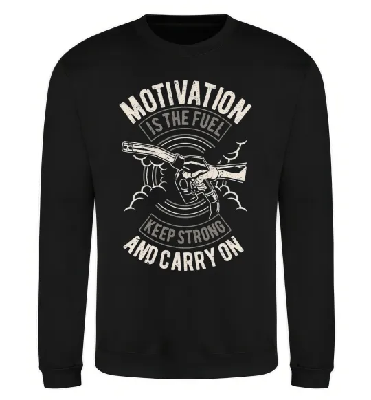 Свитшот Motivation Is The Fuel Черный фото