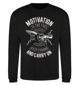 Світшот Motivation Is The Fuel Чорний фото