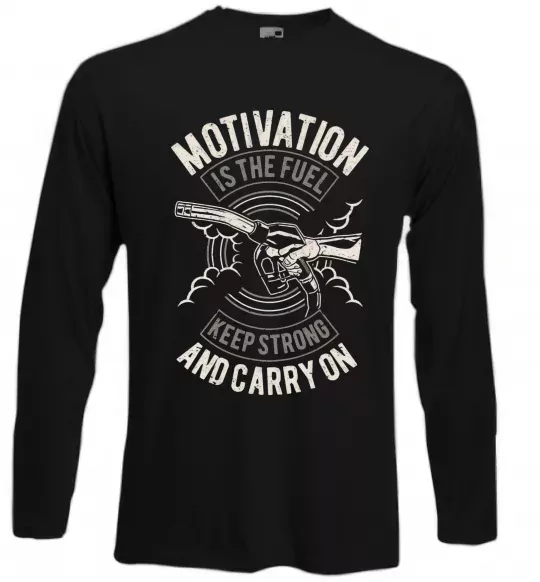 Лонгслив Motivation Is The Fuel Черный фото