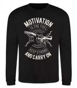 Свитшот Motivation Is The Fuel Черный фото