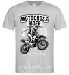 Мужская футболка Motocross Rider Серый фото