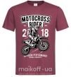 Мужская футболка Motocross Rider Бордовый фото