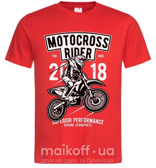 Мужская футболка Motocross Rider Красный фото