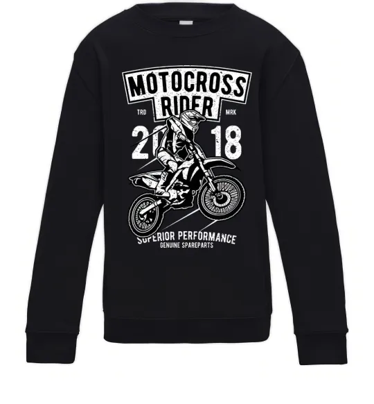 Детский Свитшот Motocross Rider Черный фото