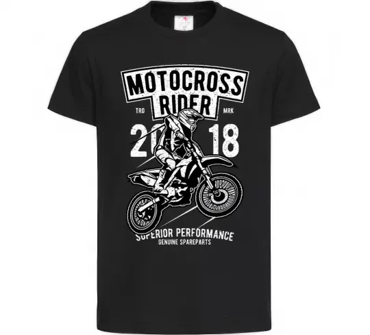 Детская футболка Motocross Rider Черный фото