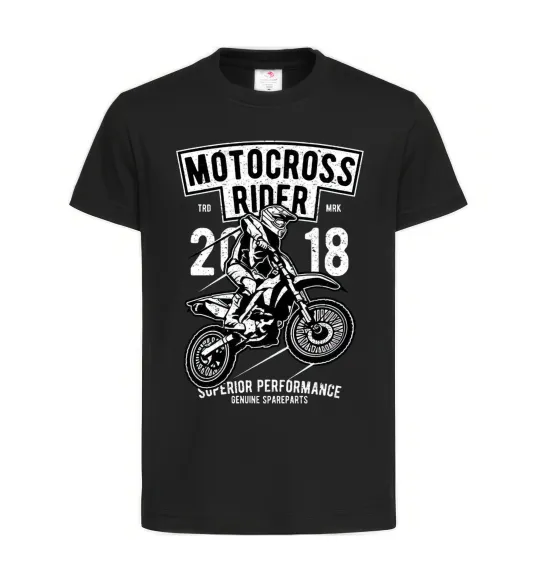 Детская футболка Motocross Rider Черный фото