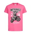 Детская футболка Motocross Rider Ярко-розовый фото
